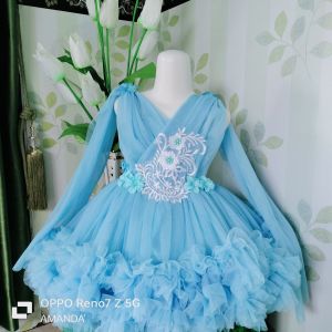 dreess petite anak cantik elegan bisa request warna+ free bando