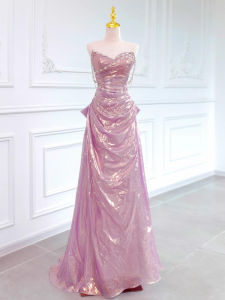 ชุดราตรีสีชมพูหรูหราสำหรับผู้หญิง ชุดแต่งงาน ชุดแต่งงาน ชุดเดรสยาว ชุดงานเลี้ยงวันเกิด ชุดทำงาน ชุดรับแขก ชุดทำงาน ชุดเดรสยาว