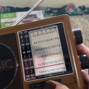 AM-099 Portable 8-Band Solar-Powered AM/FM/SW Radio with Bluetooth USB/TF Card Slot and LED Flashlight