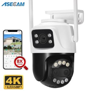 ASECAM 12MP 6K Wifi Camera An Ninh Ngoài Trời Màn Hình Kép AI Phát Hiện Con Người Zoom 8X Tự Động Theo Dõi Camera Quan Sát Giám Sát iCSee