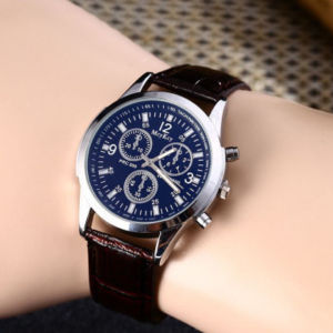 Đồng Hồ Nam MK01 Chất Liệu Dây Da Phong Cách Thanh Lịch Sang Trọng