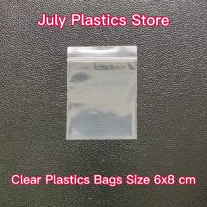 ถุงซิปใส 6x8 ซ.ม. แพค 100 ใบ Model A ถุงมีซิปรูด สะดวกในการจัดเก็บ กันน้ำ กันชื้นกันฝุ่น ซิปแน่น สัมผัสอาหารได้ Clear Plastic Size 6x8 cm