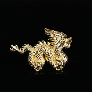 Solid Brass 3D Lucky Dragon Decorative Artisan Craft