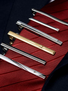 Romguest Mens Business Tie Clip Silver Gold Simple Fashion Accessories Lapel Pin for Office Wear Male Female