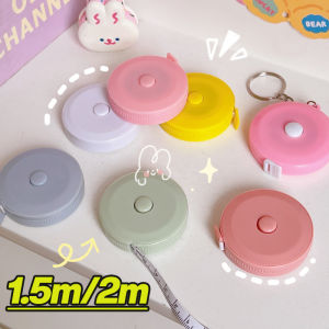 2M Mini Tape Measure Plastic Tape Measure Retractable Push Button Round Soft Tape Measure
