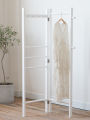 Corner Foldable Clothes Hanger Bedroom Simple Modern Style Elm Wood Coat Rack Home Use Wooden Shelf Adult Suitable Furniture. 