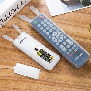 ซิลิโคนซองรีโมทกันฝุ่น การป้องกันฝุ่นน้อยใหม่ ถูกมีเคสใส่รีโมตคอนโทรล TV แบบใส รีโมตหูกระต่ายเรืองแสง