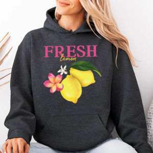 Lemon Tropical Flower Watercolor Art Print Trendy Clothing Graphics Wash-Resistant Iron-On Transfers for DIY Clothing Projects
