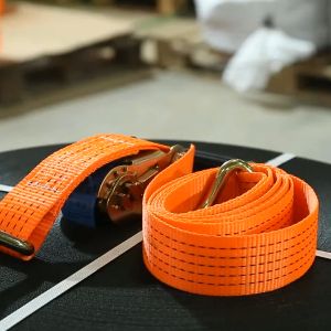 Buckle Ratchet Tie Down Strap Cargo Belt Thickened Pickup Truck Straps Self-Locking Rope Lashing Tension Strap
