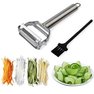 4in1 Peeler Multifunction Grater Julienne Peeler Vegetable Fruit Peeler Stainless Steel Shredder Kitchen Tool