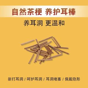 Tea Stalk Ear Bar Mild Pierced-Ear-Caring Ear Studs Female Tea Stick Anti-Blocking Needle Male Anti-Inflammation Student Invisible Earrings