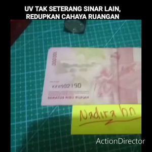 senter UV body Alumunium LED uv-A ultraviolet deteksi uang sederhana pengering oca kutek dll