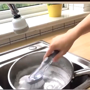 Berus Cuci Pinggan Dispenser Sabun 5 in 1 Set Soap Dispensing Kitchen Brush Pemegang Panjang Pencuci Dapur