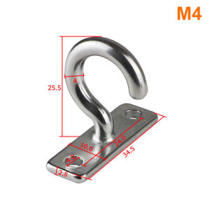 Heavy Duty Ceiling Hooks 304 Stainless Steel Top Mount Hooks for Hanging Clothes Pictures Lights Flat Question Mark Design