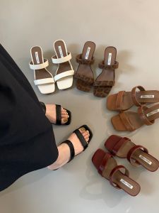 Vintage Leopard Print Open Toe Sandals