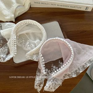 Delicate Lace Flower Mesh Headband Sweet Girls Heart Versatile Hair Accessory Super Fairy Tale Headwear for Outdoor Camping Travel