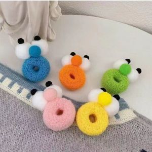 2/10PCS Funny Selling Big Eyes Hair Tie Scrunchie New Cute Female Girl Candy Color High Elasticity Hair Ring Headwear Accessorie