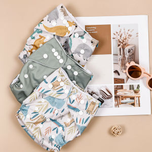 Happyflute 3-15KG 3Pcs Set Pocket Diaper Suede Cloth Inner Washable&Reusable Absorbent Ecological Adjustable Baby Nappy Cover