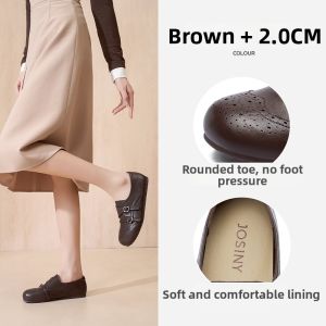 Josiny | British Style Versatile Height Increasing Soft Sole Womens Loafers