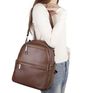 Smart King Genuine Leather Backpacks for Women Large Capacity Travel Backpack Fashionable Simple Shoulder Bag 2667