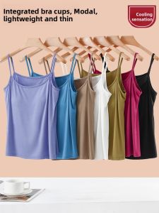 Modal Sleeveless Tank Top Womens Summer Thin Pure Color Loose Slimming Base Shirt July Deer Brand Versatile Style Regular Length