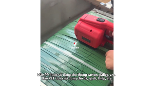(Bảo hành 1 năm) Máy đóng đai cầm tay bằng pin 21Vmáy đóng đai hàn nhiệtdùng dây PET/PP
