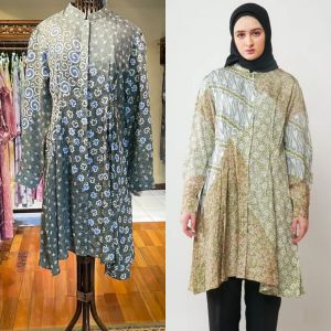 Pleats Tunik Viscos by Dian Pelangi LIMITED EDITION Blouse Baju Atasan Kemeja Blus Outfit Batik Kerja Kantor Pesta Pernikahan Kondangan Casual Formal Wanita Hijaber Cantik Anggun Modis Modern Elegan Mewah Model Terbaru Motif Batik Cap Kekinian