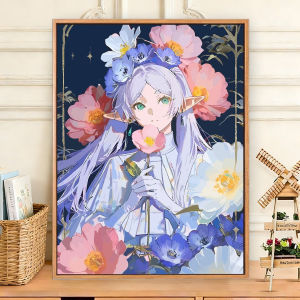 Bandai | Modern Canvas Anime Character Felilin Oil Painting Paint by Numbers for Living Room Bedroom Home Decor Frameless