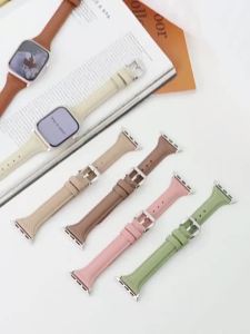 Slim leather band for Apple Watch ultra 49mm series 7 8 41mm/45mm 38mm/42mm Wristband Loop bracelet iWatch SE 6 5 4 3 40mm/44mm