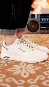 Techdoo Sepatu Sneakers Pria Olahraga Sepatu Fashion  Sporty Sepatu Casual Santai PU Leather MC429