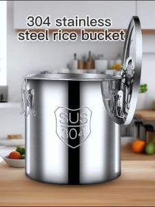 Premium 304 Stainless Steel 6L Insect-Proof Moisture-Proof Food Storage Tank with Sealed Barrel Design