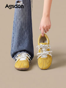 Agsdon | Wide Comfortable Breathable Sneakers Yellow Agan Shoes