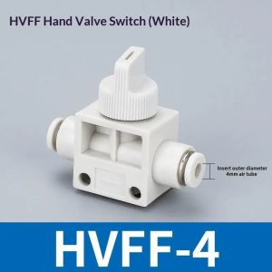 HVFF Hand Valve White Pneumatic Joint Hand Valve Joint Pneumatic Quick Joint PU Air Pipe Hose Hand Valve Hand Valve HVFF8/6/4/10