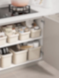 Tulip Home Furnishings Store Kitchen Storage Box Cabinet Organizer Sliding Pulley Large Capacity Multipurpose Rumah Tangga Pantry Countertop