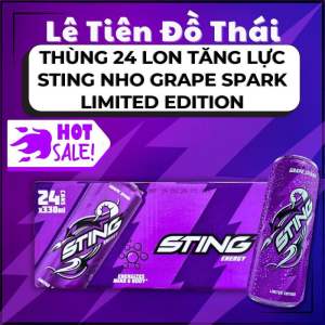 Thùng 24 Lon 330ml Sting Tím Grape Spark Limited Edition - Sting Grape Spark Limited Edition