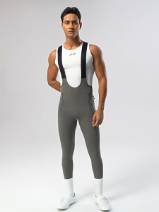 Santic ผู้ชายขี่จักรยานกางเกง บิบหมอนฟองน้ำกันกระแทกหายใจสะท้อนแสงกีฬาจักรยานกางเกง