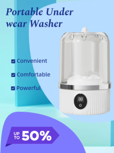 Portable Mini Washing Machine Cordless Upgraded Underwear Washer Rechargeable Laundry Cup for Socks Bras Baby Clothes