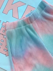 oKME กางเกงกันยุงสำหรับเด็กผู้หญิงกางเกงขากว้างระบายอากาศทรงหลวมกางเกงเด็กผู้หญิงสีรุ้งบางสำหรับฤดูร้อน