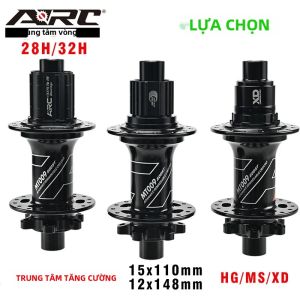 Moay-ơ Xe Đạp ARC Boost Hub 4 Bạc Đạn MTB 15x110 12x148 Micro Spline Tương Thích 3 Răng Freehub Cho Sram XD 12S HG 8 9 10 11 12