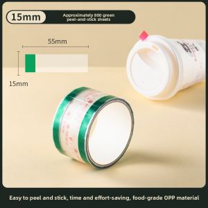 Transparent Coffee Drink Milk Tea Cup Lid Sealing Anti-leak Easy Tear Adhesive Tape Sticker Non-drying Glue Stick Business Use