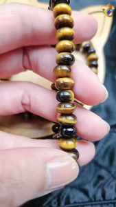 Graduation Grade Natural Yellow Tiger Eyes Abacus Rondelle Bracelet