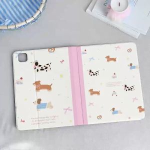 case iPad Air5 Air6 Air7 11 ที่ใส่ปากกา โบว์ริบบิ้นลูกสุนัข เคสไอแพด Gen11 Gen10 Gen9 Gen8 Air13 Pro13 2024