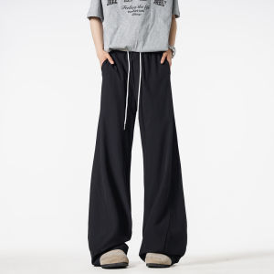 WUKONGYOUHUO | Vintage Street Style Color-blocked Elastic Waist Sport Pants