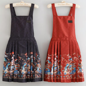 National Style Horse-Face Skirt Beautiful Apron Kitchen For Home Fashion Female Han Costume Half-Length Apron Work Clothes Overalls