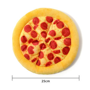 Plush Doughnut Pizza Squeaky Dog Toy For Small Medium Large Dogs Teeth Clean Chew Toy Safe Puppy Supplies For Aggressive Chewers