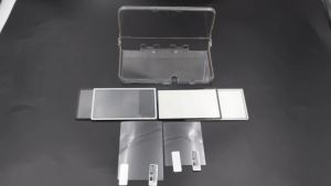 1Set Clear Crystal Protective Cover Shell Housing For New 3DS Console Shell +Top Screen Lens +Top/Bottom Soft Screen Protector