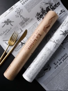 ALX Malaysia 8 Meters Vintage Double-Sided Oil Absorb Parchment Paper Oven Safe Non-stick Baking Base Paper Bread Sandwich Burger Fries Wrappers Cookie Oilpaper