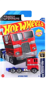 HOTHWEELS TRANSFORMER OPTIMUS PRIME MAINLINE   [ Hot Wheels x Transformers – Optimus Prime Premium Diecast Collectible (1:64 Scale)]