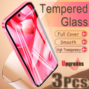 3PCS 9H Fingerprint-Unlock Protect Tempered Glass for Google Pixel 9a 9 A Clear Anti Explosion Screen Protector Film Full Covers