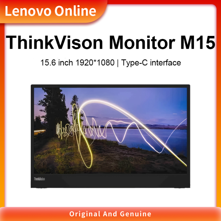 Lenovo ThinkVision Portable Screen Display M15 Monitor 15.6 inch Thin ...